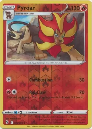 Pyroar, catalogue front