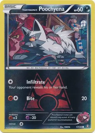 Team Magma's Poochyena, catalogue front