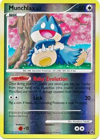 Munchlax, catalogue front