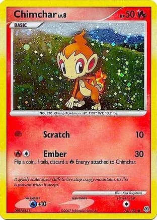 Chimchar, catalogue front