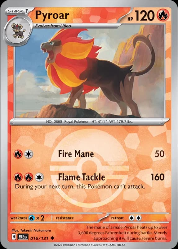 Pyroar, catalogue front
