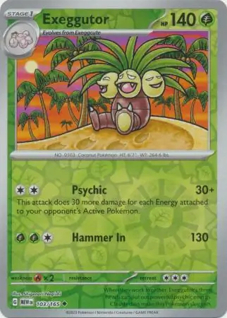 Exeggutor, catalogue front