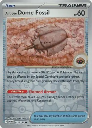 Antique Dome Fossil, catalogue front