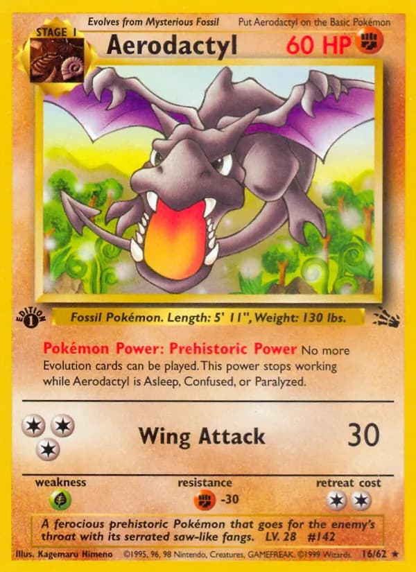 Aerodactyl, catalogue front