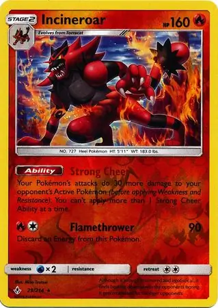 Incineroar, catalogue front