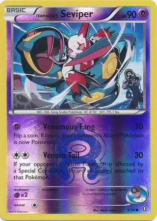 Team Aqua's Seviper, catalogue front