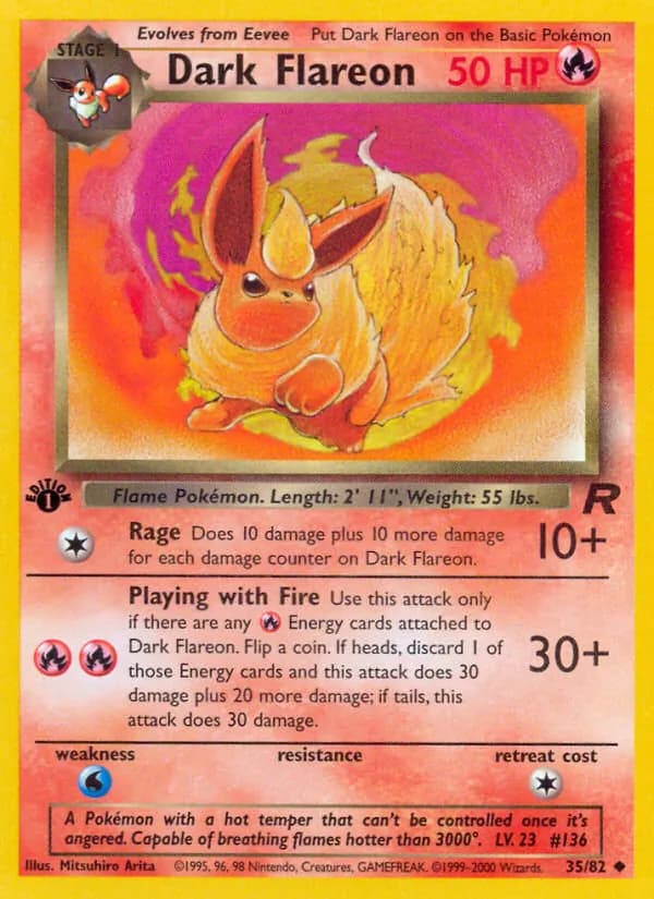 Dark Flareon, catalogue front