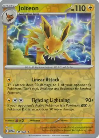 Jolteon, catalogue front
