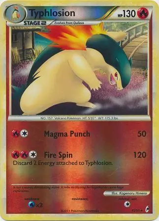 Typhlosion, catalogue front