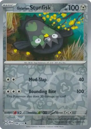 Galarian Stunfisk, catalogue front