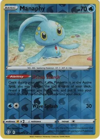 Manaphy, catalogue front