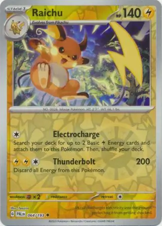 Raichu, catalogue front