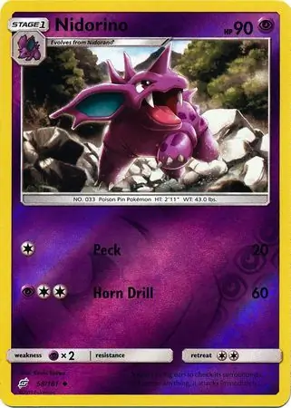 Nidorino, catalogue front