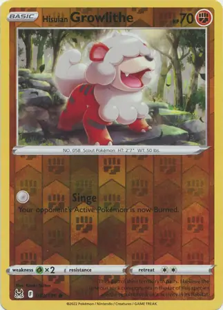 Hisuian Growlithe, catalogue front