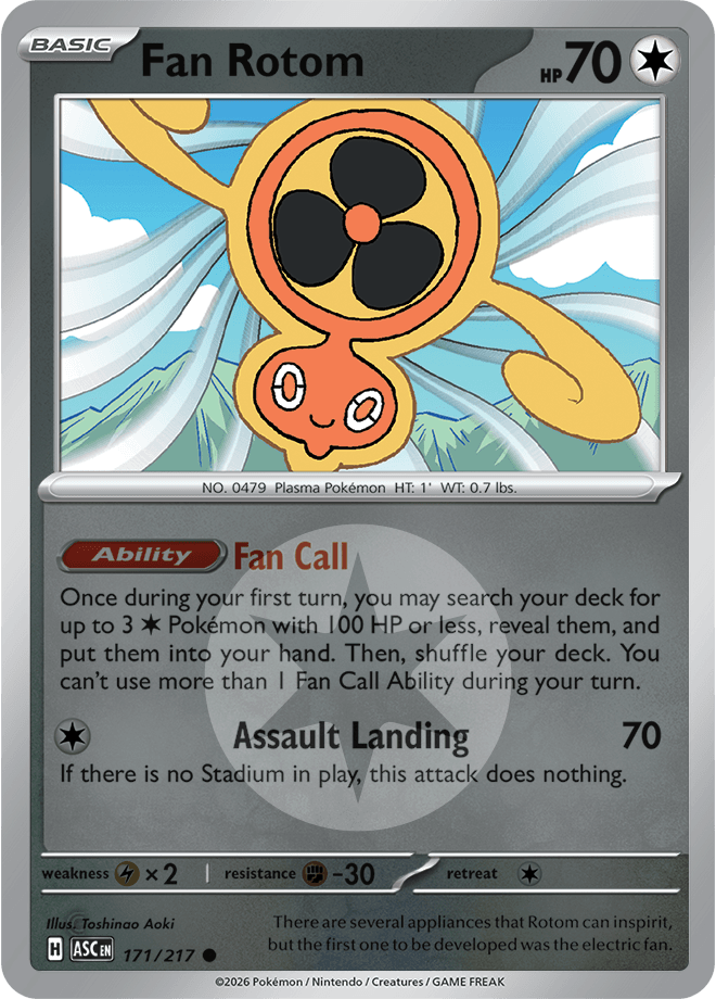 Fan Rotom, catalogue front
