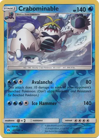 Crabominable, catalogue front