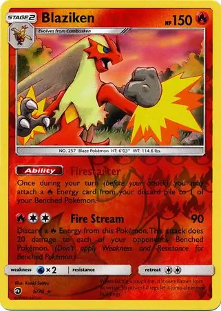 Blaziken, catalogue front