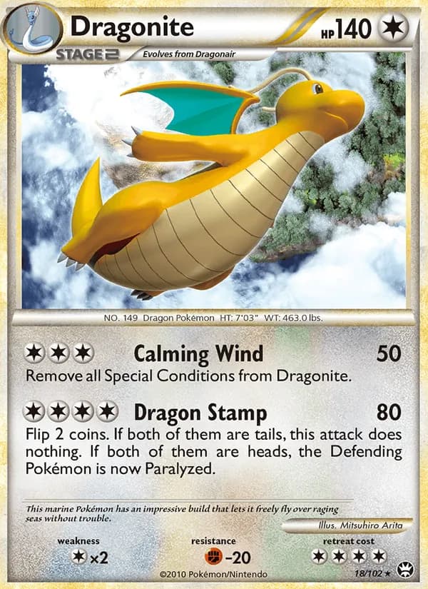 Dragonite, catalogue front