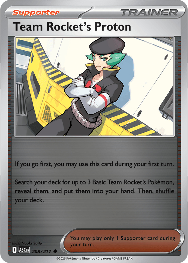 Team Rocket's Proton, catalogue front