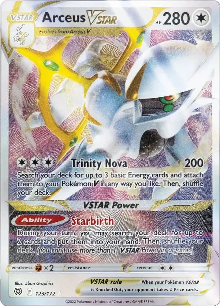Arceus VSTAR, catalogue front