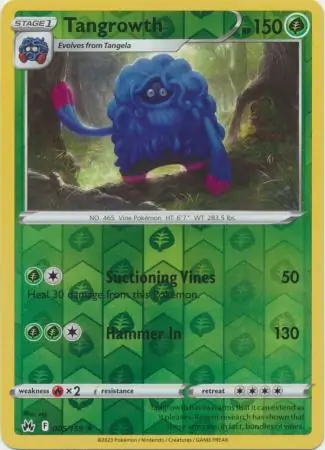 Tangrowth, catalogue front