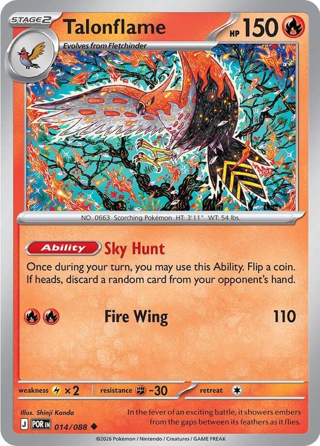 Talonflame, catalogue front