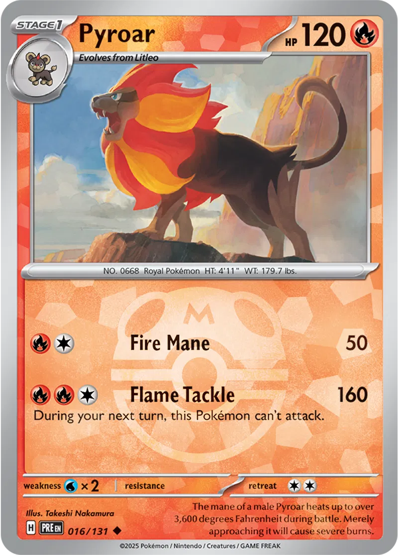 Pyroar, catalogue front