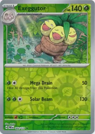 Exeggutor, catalogue front