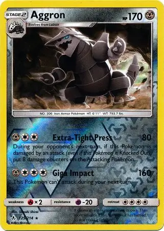 Aggron, catalogue front