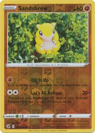 Sandshrew, catalogue front