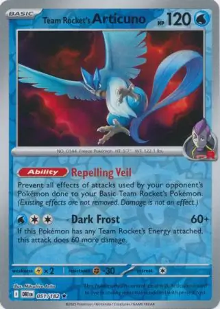 Team Rocket's Articuno, catalogue front