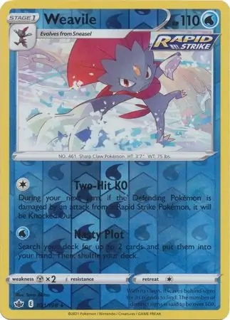 Weavile, catalogue front