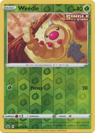 Weedle, catalogue front