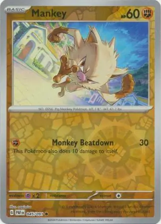 Mankey, catalogue front
