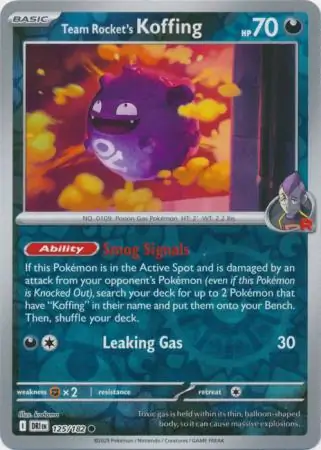 Team Rocket's Koffing, catalogue front