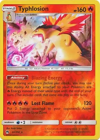 Typhlosion, catalogue front