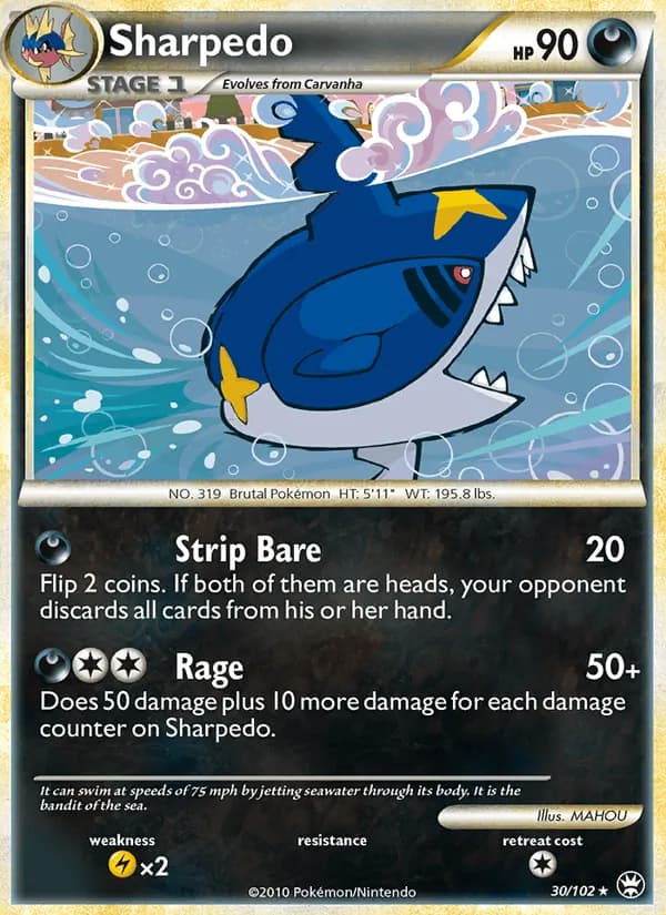 Sharpedo, catalogue front