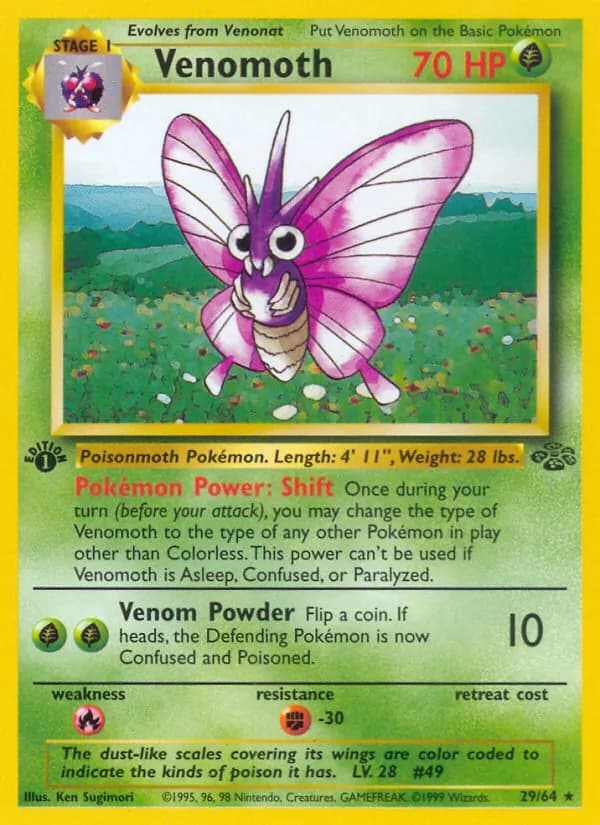 Venomoth, catalogue front
