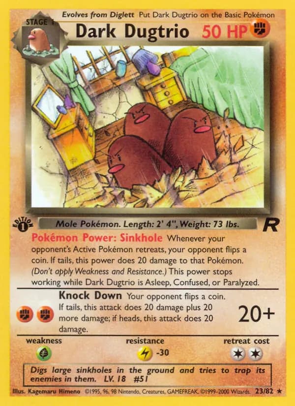 Dark Dugtrio, catalogue front