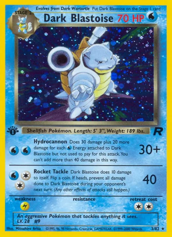 Dark Blastoise, catalogue front