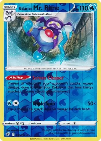 Galarian Mr. Rime, catalogue front