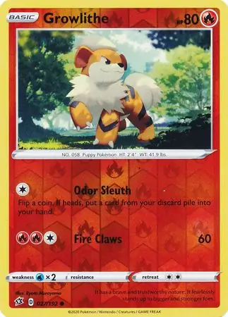 Growlithe, catalogue front