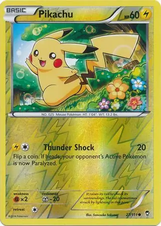 Pikachu, catalogue front