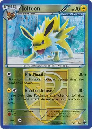 Jolteon, catalogue front