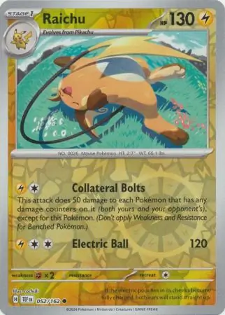 Raichu, catalogue front