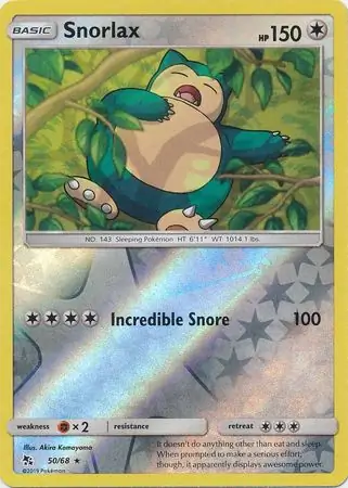 Snorlax, catalogue front