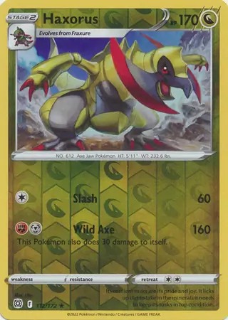 Haxorus, catalogue front