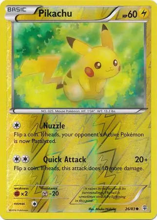 Pikachu, catalogue front