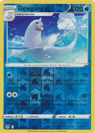 Dewgong, catalogue front