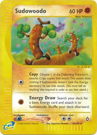 Sudowoodo, catalogue front